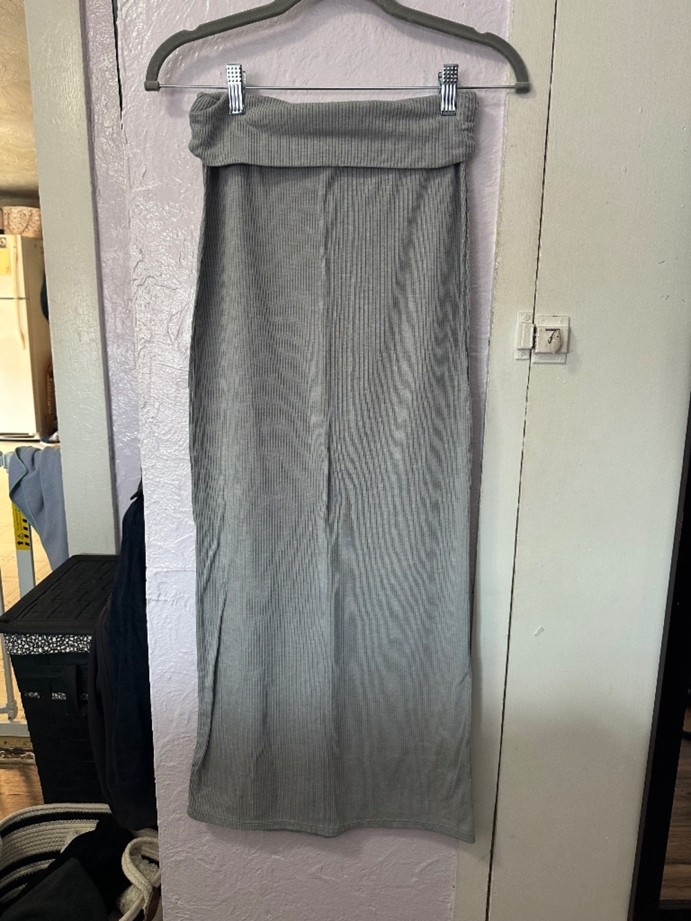 Pencil skirt with fold over waist band, size small